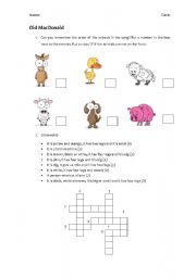 English Worksheet: Farm animals