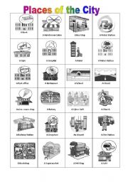 English Worksheet: Places of the city 