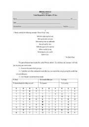 English Worksheet: Diagnosis test (9th grade)