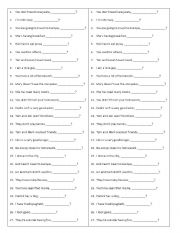 English Worksheet: Tag Questions