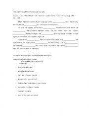 English worksheet: Past tense exercises