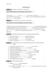 English Worksheet: family issues