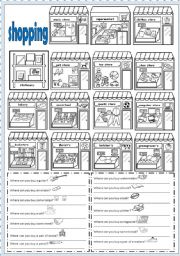 English Worksheet: Shops