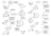 English Worksheet: Animals 3 (sounds)