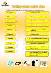 Safety signs (part1) - ESL worksheet by maynou