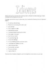 Idioms activity