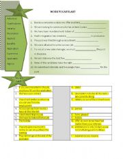 English Worksheet: WORK - Vocabulary