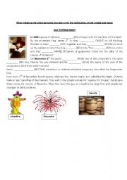 English Worksheet: Guy Fawkes night