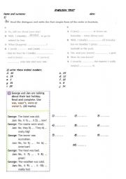 English worksheet: past simple