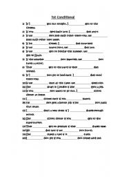 English Worksheet: 1st Conditional