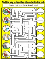 irregular verbs maze 3