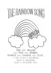 English Worksheet: The Rainbow Song