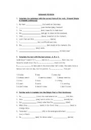 English Worksheet: Grammar revision