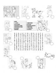 English Worksheet: Family (phineas and ferb)