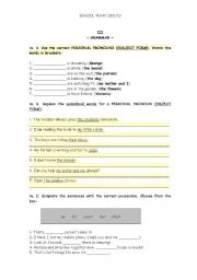 English Worksheet: Test-2nd part (grammar and composition)