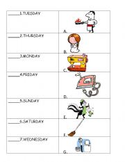 English worksheet: day of the week 