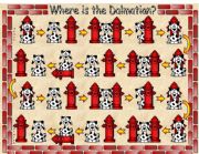 Where is the Dalmatian Preposition Gameboard with Poster and More Part 1 of 2