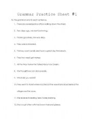 English Worksheet: Grammar Practice Sheet