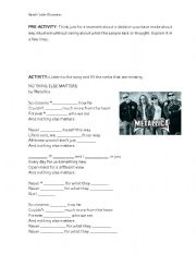 English Worksheet: Listening exercise