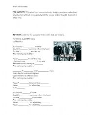 English worksheet: Listening exercise