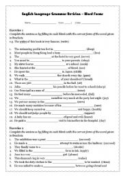 English Worksheet: Word Forms Exercise