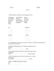 English Worksheet: Test yourself