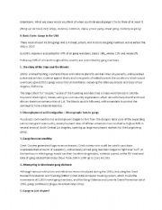English Worksheet: Discussing Gangs