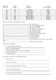 English worksheet: Review Elementary 1 - Part 1