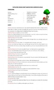 English Worksheet: LITTLE RED RIDING HOOD