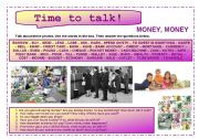 English Worksheet: Time to talk (14) - Money, money