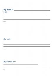 English Worksheet: all about me
