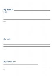 English worksheet: all about me