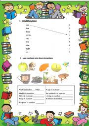 English Worksheet: NUMBERS