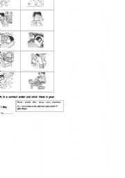 English Worksheet: my daily routine