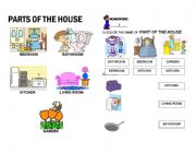 English worksheet: PARTS OF THE HOUSE