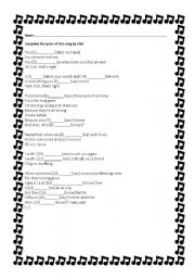 English worksheet: Who Knew - s past