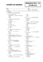 English Worksheet: INTERCHANGE INTRO MIDTERM EXAM UNIT 1 AND 2