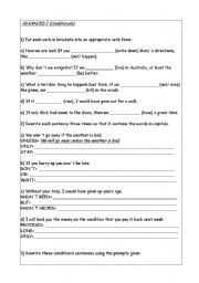 English Worksheet: Conditionals