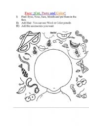 English Worksheet: Face Creation