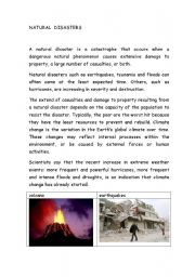 English Worksheet: Natural Disasters