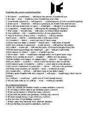English Worksheet: if 2