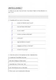 English worksheet: Review how much, many, questions, be going to, past simple, etc.