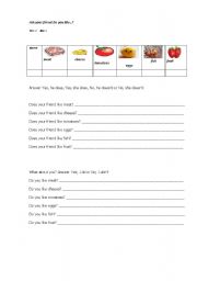 English Worksheet: Do you like?