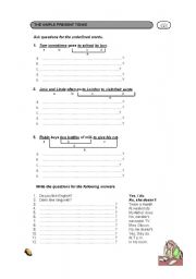 English worksheet: Simple Present tense