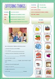 English Worksheet: OFFERING THINGS