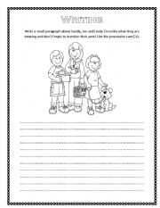 English Worksheet: Possessive s - writing