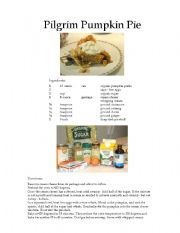 Thanksgiving Pilgrim Pumkin Pie recipe