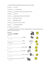 English Worksheet: do and does worksheet