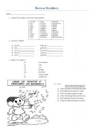 English Worksheet: Numbers