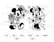 Mickey and Minnie cut and paste body parts